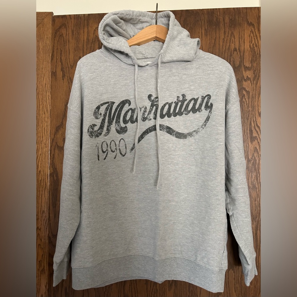 Vintage Canvas Gray Manhattan Hoodie from Social Threads